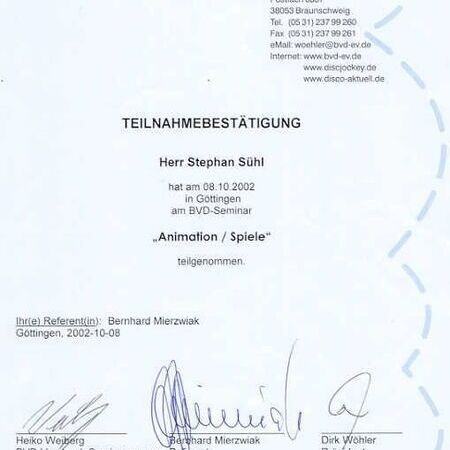 Animation / Spiele Seminar 2002